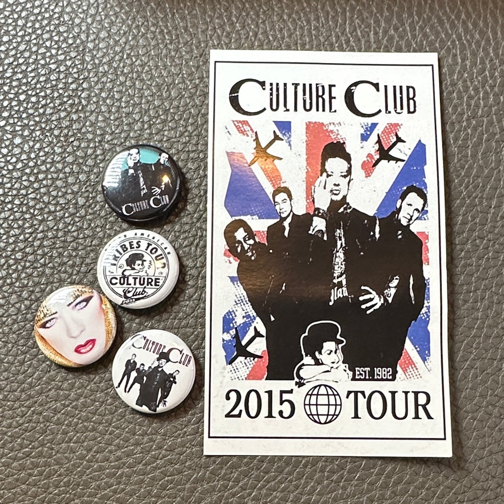 Culture Club Boy George 2015 Tour Pins